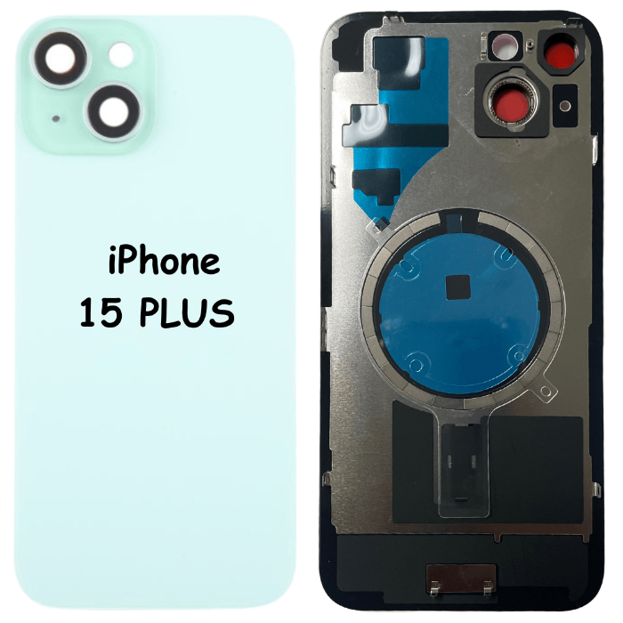 iPhone 15 Plus Battery Back Glass Cover with Camera Lens Cover + MagSafe Magnet (Green) - Best Cell Phone Parts Distributor in Canada, Parts Source iPhone 15 Plus Battery Back Glass Cover with Camera Lens Cover + MagSafe Magnet (Green) - Best Cell Phone Parts Distributor in Canada, Parts Source